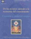 Cover of: De Los Recursos Naturales a LA Ecpmpmia Del Conocimiento: Comercio Y Calidad Del Empleo (Latin American & Caribbean Studies)