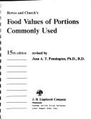 Cover of: Food Values of Portions Commonly Used by Anna De Planter Bowes, Anna de Planter Bowes, Anna De Planter Bowes