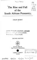 The rise and fall of the South African peasantry by Colin Bundy