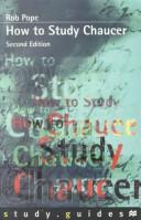 Cover of: How to Study Chaucer (Study Guides)