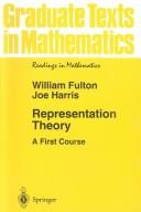 Cover of: Representation Theory (Graduate Texts in Mathematics)