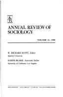 Cover of: Annual Review of Sociology by W. Richard Scott, W. Richard Scott