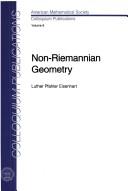 Cover of: Non-Riemannian Geometry (Colloquium Publications (Amer Mathematical Soc)) by Eisenhart, Luther Pfahler