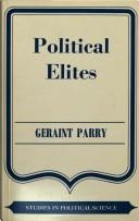 Cover of: Political Elites (Unwin University Books)