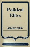 Cover of: Political Elites (Unwin University Books) by Geraint Parry, Geraint Parry