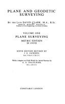 Cover of: Plane and geodetic surveying by Clark, David