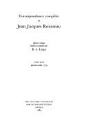 Cover of: Correspondance Complete De Jean Jacques Rousseau by Jean-Jacques Rousseau, R.A. Leigh