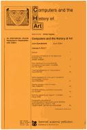 Cover of: Computers and the History of Art: A special issue of the journal (Computers & the History of Art)