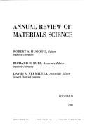 Cover of: Annual Review of Materials Science by Robert A. Huggins, Robert A. Huggins