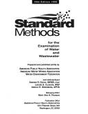 Cover of: Standard Methods for the Examination of Water and Wastewater