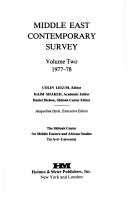 Cover of: Middle East Contemporary Survey (Middle East Contemporary Survey, 1977-1978) by 