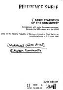 Cover of: Basic statistics of the Community: comparison with some European countries, Canada, the USA, Japan and the USSR.