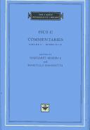 Cover of: Commentaries, Volume 2, Books III-IV (The I Tatti Renaissance Library) by Pius II