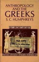 Cover of: Anthropology and the Greeks (International Library of Anthropology)