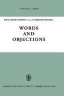 Cover of: Words and Objections: Essays on the Work of W.V. Quine. Revised edition (Synthese Library)