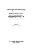 Cover of: The acquisition of language