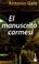 Cover of: El Manuscrito Carmesi