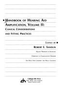 Handbook of Hearing Aid Amplification by Robert E. Sandlin