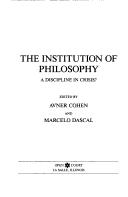 Cover of: The Institution of philosophy | 
