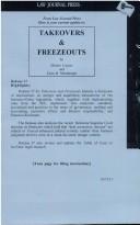 Cover of: Takeovers and Freezeouts by Martin Lipton, Erica H. Steinberger