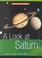 Cover of: A Look at Saturn (Out of This World)