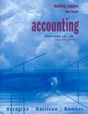 Cover of: Accounting: Chapters 12-26  by Charles T. Horngren, Walter T. Harrison, Linda Smith Bamber, Ellen Sweatt