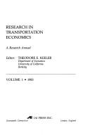 Cover of: Research in Transportation Economics