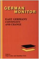 Cover of: East Germany: Continuity And Change. (German Monitor)