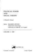 Cover of: Political Power and Social Theory by Maurice Zeitlin