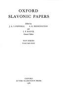 Cover of: Oxford Slavonic Papers