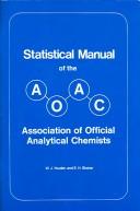 Statistical Manual of the Association of Official Analytical Chemists by W. J. Youden