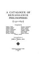 Cover of: Catalogue of Renaissance Philosophers