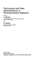 Cover of: Techniques and new developments in photosynthesis research