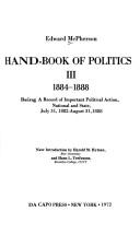 Cover of: Handbook of Politics by Edward McPherson