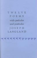Cover of: Twelve Poems With Preludes and Postludes