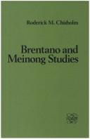 Brentano And Meinong Studies by Chisholm, Roderick M.