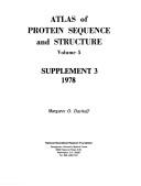 Cover of: Atlas of protein sequence and structure.: Supplement