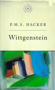 Cover of: Wittgenstein by P. M. S. Hacker