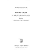 Cover of: Gesamtausgabe, Ln, Bd.27, Einleitung in die Philosophie