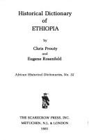 Historical dictionary of Ethiopia by Chris Prouty, David Hamilton Shinn, Shinn· David Hamilton., Thomas P. Ofcansky, David H. Shinn
