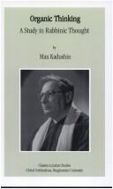 Cover of: Organic Thinking by Max Kadushin