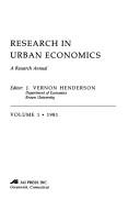 Cover of: Research in Urban Economics by J. Vernon Henderson, J. Vernon Henderson