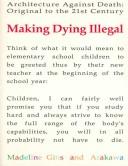 Cover of: Making Dying Illegal: Architecture Against Death : Original to the 21st Century