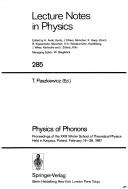 Front cover of Physics of Phonons by T. Paszkiewicz