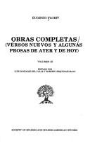 Cover of: Obras Completas (Versos Nuevos Y Algunas Prosas De Ayer Y De Hoy)