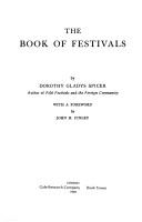 The book of festivals by Dorothy Gladys Spicer