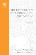 Cover of: Psychology of Learning and Motivation by Gordon H. Bower, Janet T. Spence