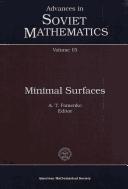 Cover of: Minimal Surfaces (Advances in Soviet Mathematics, Vol 15) by A. T. Fomenko