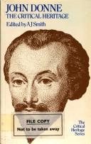 Cover of: John Donne: the critical heritage