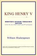Cover of: King Henry V (Webster's Spanish Thesaurus Edition) by ICON Reference